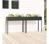 Jardinières 2 pcs Anthracite Acier galvanisé Or G