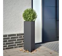 vidaXL Jardinières triangulaires en acier anthracite 30 x 26 x 75 cm - 2 pièces
