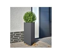 Jardinières 2 pcs anthracite triangulaire 40x34,5x70 cm acier 851162