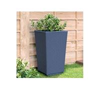 Vidaxl Jardinières 2 Pcs Gris 32,5x32,5x57 Cm Polypropylène