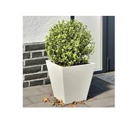 Jardinières 2 pcs blanc 30x30x30 cm acier851041