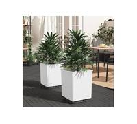 Jardinières 2 pcs blanc 30x30x37 cm polypropylène364183
