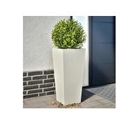 Vidaxl Jardinières 2 Pcs Blanc 35x35x75 Cm Acier