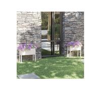Jardinières 2 pcs Blanc 70x31x70 cm Bois de pin massif