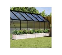 Jardinières 2 pcs blanc bois de pin massif 837497