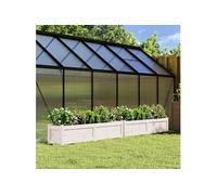 Jardinières 2 pcs blanc bois de pin massif837477