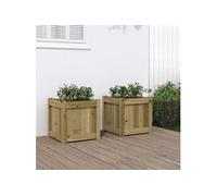 Jardinières 2 pcs bois de pin imprégné