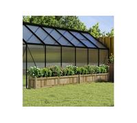 vidaXL Jardinières 2 pcs, Lits Surélevé, Bacs à Fleurs, Pots de Plantes, Boîtes à Fleurs Jardin Patio Terrasse, Marron Bois de Pin Imprégné