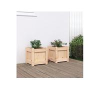 vidaXL Jardinières 2 pcs en bois de pin massif 837395
