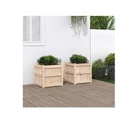 vidaXL Jardinières 837415 2 pièces en bois de pin massif