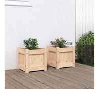 vidaXL Jardinières 2 pcs en bois de pin massif 837395