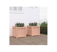 vidaXL Jardinières 2 pcs bois massif douglas 837411 Rose G
