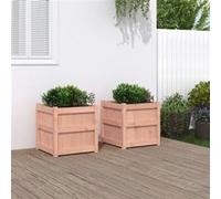 Vidaxl Jardinières 2 Pcs Bois Massif Douglas