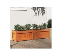 Jardinières 2 pcs cire marron bois de pin massif