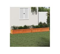 Vidaxl Jardinières 2 Pcs Cire Marron Bois De Pin Massif