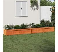 Vidaxl Jardinières 2 Pcs Cire Marron Bois De Pin Massif