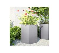 Jardinières 2 pcs hexagone 46x40x45 cm acier galvanisé G