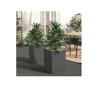 Jardinières 2 pcs noir 30x30x37 cm polypropylène 364182