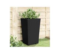 Jardinières 2 pcs noir 32,5x32,5x57 cm polypropylène