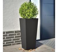 Vidaxl Jardinières 2 Pcs Noir 35x35x75 Cm Acier