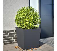 Jardinières 2 pcs noir 50x50x50 cm acier jardinière d'extérieur vidaXL