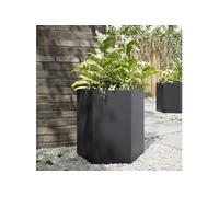 Vidaxl Jardinières 2 Pcs Noir Hexagone 46x40x45 Cm Acier