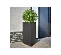 vidaXL Jardinières 2 pièces triangulaires noires 50×43×75 cm acier