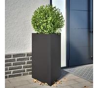 vidaXL Jardinières 2 pièces triangulaires noires 50×43×75 cm acier