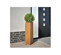 Vidaxl Jardinières 2 Pcs Triangulaire 30x26x75 Cm Acier Corten