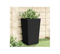 Vidaxl Jardinières 4 Pcs Noir 32,5x32,5x57 Cm Polypropylène