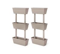 6× Jardinières 100 cm Taupe Lits Surélevés Boîtes à Fleurs Bacs Plantes vidaXL
