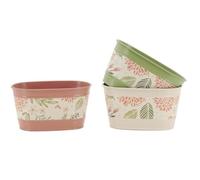 Jardinières - AUBRY GASPARD - Ovale - Métal laqué - 20 x 11 x 9 cm - Vert