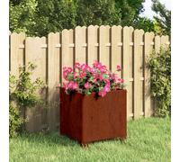 Jardinières avec Pieds Bacs à Fleurs Jardin 2 pcs Rouillé Acier Corten vidaXL