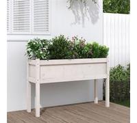Jardinière avec Pieds Pots de Fleurs Bac à Plantes Bois de Pin Massif vidaXL