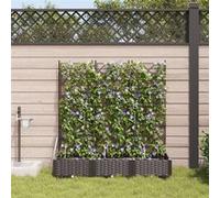 Jardinières avec système d irrigation 3 pcs Marron