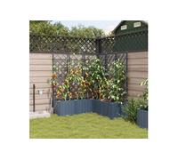 Jardinières Vidaxl Avec Système D'irrigation 5 Pcs Gris