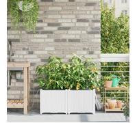 Jardinières avec système d irrigation d eau 2 pcs Blanc