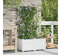 Jardinières Vidaxl Avec Système D'irrigation D'eau 2 Pcs Blanc