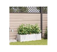 Jardinières avec système d irrigation d eau 3 pièces Blanc