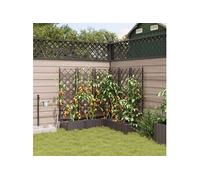 Jardinières avec système d irrigation en 5 pcs Marron