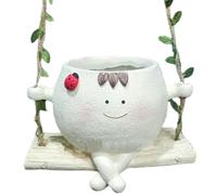 Jardinières balancées avec des Visages, 5.3x3.6x3.6 '' Jounateur Suspendu Mignon Plavier suscitant des Pots de Fleurs Suspendus pour Les Herbes pour Balcon Succulent Decor à la Maison, Style 2