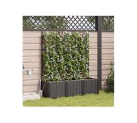 Jardinières de jardin avec système d irrigation 3 pcs Noir
