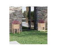 Jardinières d'extérieur 2 pcs 40x40x70 cm Bois de pin massif