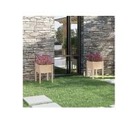 Jardinières d'extérieur 2 pcs 50x50x70 cm Bois de pin massif