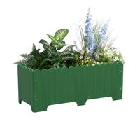 Jardinières en Bois Pots de Fleurs rectangulaires Verts avec Drain Assemblage Facile pour Une Utilisation intérieure et extérieure