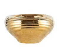 Jardinières en Or pour Plantes intérieures, Pot de Plante en Or de 7, 9 Pouces en céramique, Pot à Fleur Rond, Non-Glissement pour Plantes pour Table Home Office Style la Ferme 2