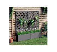 Jardinières en treillis 2 pcs Gris 65x33x135 cm WPC 3154899