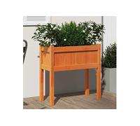 vidaXL Jardinières avec pieds 70x31x70 cm bois de pin massif cire marron 837558