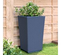 Jardinières Pot de Fleurs Bac à Plantes 4 pcs Gris Clair Polypropylène vidaXL