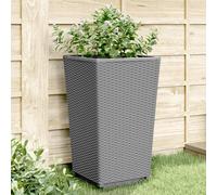 Jardinières Pot de Fleurs Bac à Plantes 4 pcs Gris Clair Polypropylène vidaXL
